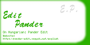 edit pander business card